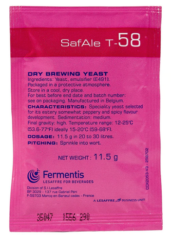 SafAle™ T-58 levure sèche pour bière de specialité